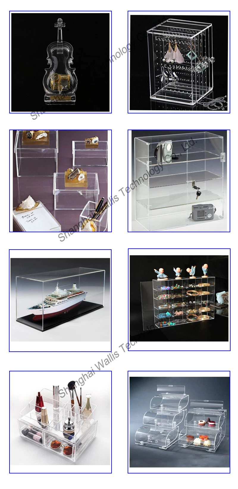 Retail Cosmetic Rack Display Acrylic Makeup Mac Cosmetic Display Stand on The Wall